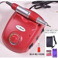 전동 네일 그라인더 파일 큐티클 제거 손톱 다듬 연마, 레드, 기본 색상