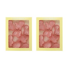 Mian Xiao Xin 비스킷 몰드 DIY 3D 입체 홈베이킹 도구 아이싱 쿠키스탬프 8종 세트 MX001, 공룡 A, 2개