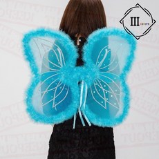 파티의상 아동 요정 천사 날개 블루 할로윈 학예회 공연