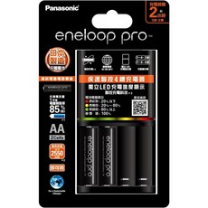 日本製 國際牌Panasonic 急速充電器 BQ-CC55 eneloop PRO 電池 3號 4號 恆隆行 公司貨, 1個, BQ-CC55+3號電池(大顆)*2顆, 2