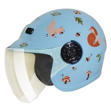 【L2來來】THH 飛馬 FH 220 兒童安全帽 森林小夥伴 金屬扣 內襯可拆洗 高階帽款, 粉藍,YXL, 1個