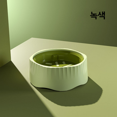 Tinduo 강아지 슬로푸드 그릇 강아지 그릇 강아지 그릇 뒤집힘 방지 반려동물 용품 슬로푸드 일반 식사 두 가지 모드 전환 가능, 녹색, 1개
