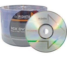 RIDATA 錸德 DVD R 光碟片 (16X 4.7GB) (50片/桶), 1個