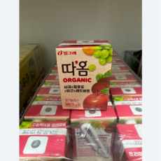 빙그레 따옴 유기농 주스 사과 청포도 당근 레드비트 120ml 24팩, 48개