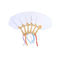 미니 꽃 부채 그리기 무지 모양 부채 공예품 셀프 만들기, 미니 꽃 부채-1개