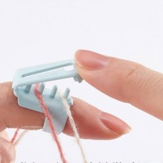 원사 가이드 핑거 홀더 공예 뜨게 도구 재봉 크로셰 액세서리 루프 스레드 골무 DIY, 밝은 녹색