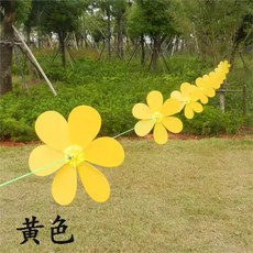 줄 바람개비 만국기 회전 오색 유치원 주유소 행사, 1개, 10m 낚싯줄/옐로우 바람개비