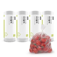 생활미소 위생롤백 소 17 x 25 cm 500매, 소(S), 500개입, 4개