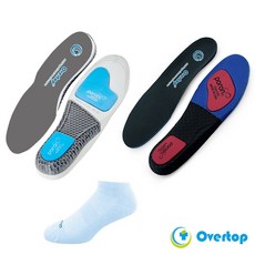 Overtop 抗扭避震足弓支撐運動鞋墊 - 石墨烯 船型輕爽襪水藍, 1個, 35-38