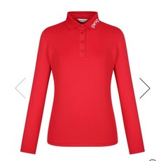 핑 여성 로고 카라 긴팔 티셔츠 121D3TO952 _RE_YS 225050