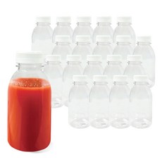 우유 원형 페트병 세트 수제청병 더치병 쥬스 공병, 20개, 500ml