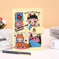 泡泡瑪特molly週邊手賬本筆記本活頁夾日記本卡通本子莫莉禮物, 黃色手賬本, 1個