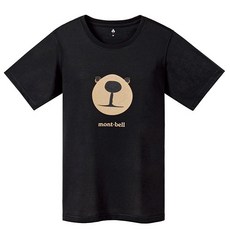 Mont-Bell Wickron 女款排汗衣 Bear熊臉 1114483 黑色