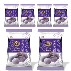 皇族 芋香日式麻糬大福，Q彈軟糯，獨立包裝，台灣傳統風味點心, 120g, 6套