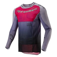 AlpineSTAR 스타s SUPER 슈퍼tech DAD 대드e Iron/Red Berry 남성용 모토크로스 저지, AlpineSTAR 스타s SUPER 슈퍼tech DA