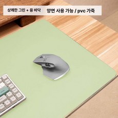 책상 장패드 사무용 식탁보 PVC 데스크 히팅 키보드, 1400x700mm, 1개, 단면 벨벳 프레시그린