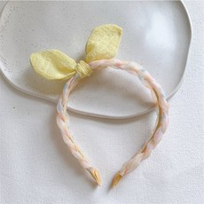 兒童兔耳朵網紗髮箍 蝴蝶結造型細款髮飾