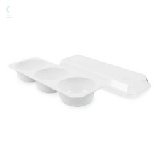 PC 병원용 3찬 바로저거 다용도접시, 뚜껑