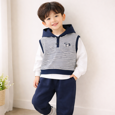 다이루소 남아 단가라 3종 세트 후드조끼 티셔츠 조거팬츠