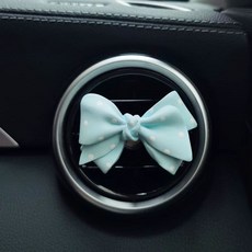 펄리본 차량용 석고방향제 자동차 신차선물 송풍구 차량용품 여성용, H. 블루 폴카 도트 활