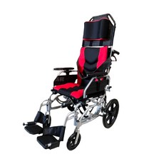 來而康 高日鑫 FZK-AC 傾舒芙 鋁合金輪椅 B款補助 附加功能A+C, 1個, 黑紅 AC1616 贈輪椅置物袋