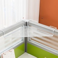 마이채채 오피스 파티션 선반 화이트 1개, 화이트(삼각)
