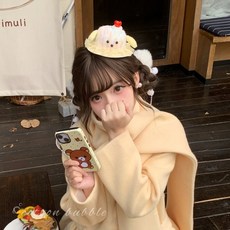 櫻桃小狗生日帽頭飾髮夾 蛋糕側邊夾子公主拍照髮卡髮飾 (蠟燭可燃 免運), 1個, 蠟燭可燃~小狗生日帽