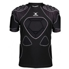 럭비 숄더 패드 충격 보호 의류 스포츠 타이트 상의 통기성 좋은 장비 속건성 기능성 아머 스타일 운동용 활동성 강화 디자인, 1개, 블루 블랙 허리보호대 없음