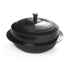 키친아트 금상첨화 세라믹코팅 가마솥, 24cm, 검정색, 2개