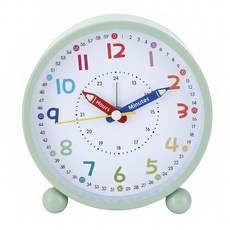 주니로와 비비드 무소음 탁상시계 레트로 알람시계, 민트
