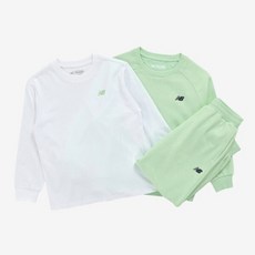 [뉴발란스] 키즈트레이닝세트 PQC NK9YFB102U-41 베이직 에센셜 3PCS 런보이 스웨트셋업