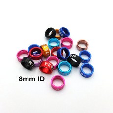 플랫 혼합 색상 버드 풋 링 (2.6mm-8mm) 50 개, 10 8mm