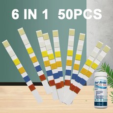 In 염소 스트립 테스트 테스터 잔류 종이 수영장 SPA PH, 6 in 1