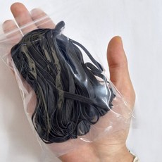 골지 납작 허리고무줄 바지고무줄 고무밴드, 1세트, 4MM(블랙) 10yard