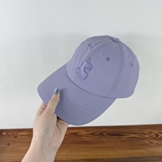 투니스 심플 단색 자수 야구모자, 퍼플