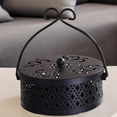 모기향거치대케이스 엔틱 모기향 거치대 연소기 케이스, 블랙