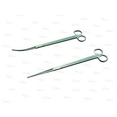 欣欣水族 N22 25公分不鏽鋼水草剪 鏡面拋光, 1個, 彎剪