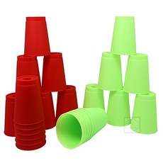 THE한량몰 스포츠용 스택킹컵 12입 스피드컵 경기용 훈련용 세트 컵쌓기, 오렌지