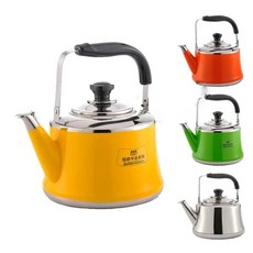 휘슬링 두꺼운 색상 주전자 매우 7L/주전자 3 304 전기 스테인리스강 가스, F. 레몬옐로우 4L, A. 2L7L, 1