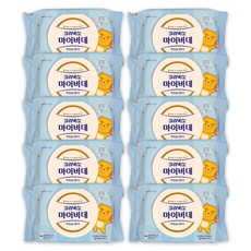 크리넥스 마이비데 카카오 화장실용 물티슈 캡형, 95g, 40매, 10개