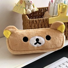 쿠마 캐릭터 봉제 인형 파우치 필통 다용도 파우치 안경케이스 화장품 문구 수납 귀여운 악세서리 케이스