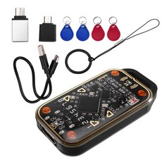 카멜레온 울트라 V3.0 RFID 스마트 카드 에뮬레이터 리더 + 4XUID 키체인 125Khz 13.56Mhz ID IC 스마트 카드 NFC 태그 복사기, 투명 &amp; 블랙
