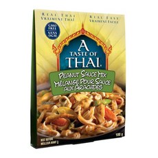 테이스트 오브 타이 믹스 소스 피넛 3.5 oz A Taste of Thai Peanut Sauce Mix Packets | Authentic Thai-Style Sauce wi, 땅콩 소스, 1개