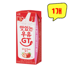 남양 맛있는 우유 GT 딸기 멸균우유, 180ml, 1개