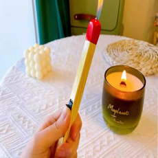 라이터 성냥모양 긴 캔들 캠핑라이터 점화기 재미있는, 1_큰 성냥 1개