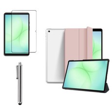 케이스나라 갤럭시탭 A11 플러스 / A11 호환 클리어 투명 케이스 북커버 A11+, 핑크, 1개