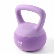 고급 케틀벨 논슬립 와이드 핸들, 퍼플, 6kg, 1개