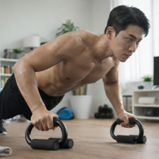 픽센트 손목편안한 미끄럼방지 푸쉬업바, 블랙