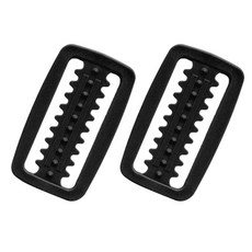 2Pcs 스쿠바 다이빙 웨이트 벨트 웨빙 키퍼 리테이너 분실 방지 슬라이드 버클 스톱퍼 슬라이더 수중 다이빙, 검은, 흑색의