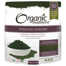 Organic traditions 螺旋藻粉, 1個, 150克